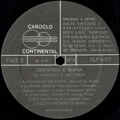 No Cartório E Na Igreja (CABOCLO CLP 9177)