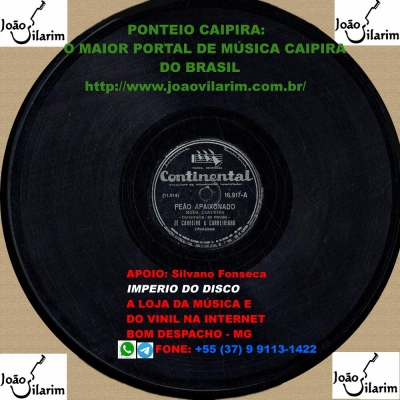 Zé Carreiro E Carreirinho - 78 RPM 1951 (CONTINENTAL 16354)