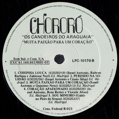 os_canoeiros_do_araguaia_1987_bom_retiro_cassio_silva_silvonito_muita_paixao_para_um_coracao