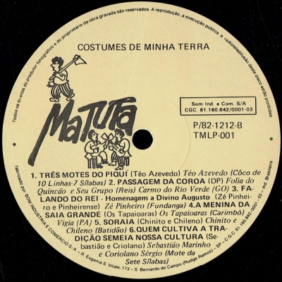 Costumes De Minha Terra (1982) (TMLP 001)