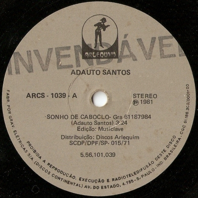 Adauto Santos - Compacto (1981) (ARCS 1039)