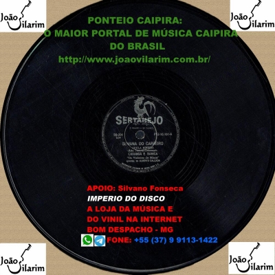 Caxanga E Sanica - 78 RPM 1960 (SERTANEJO PTJ 10101)