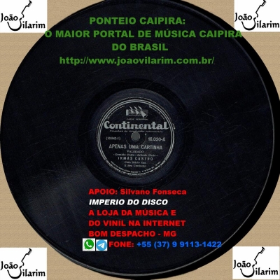 Irmãs Castro - 78 RPM 1949 (CONTINENTAL 16020)