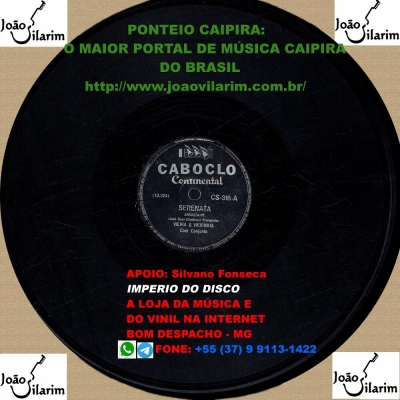 Vieira E Vieirinha - 78 RPM 1959 (CABOCLO CONTINENTAL CS 316)