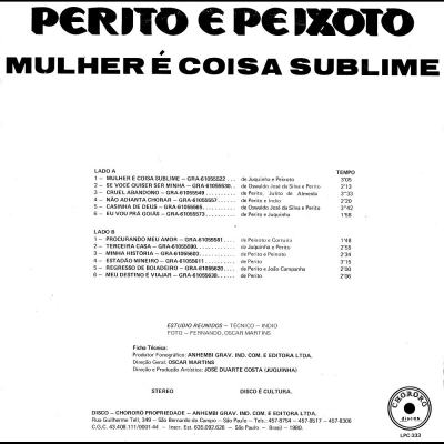 Paixão E Paxá - 1971