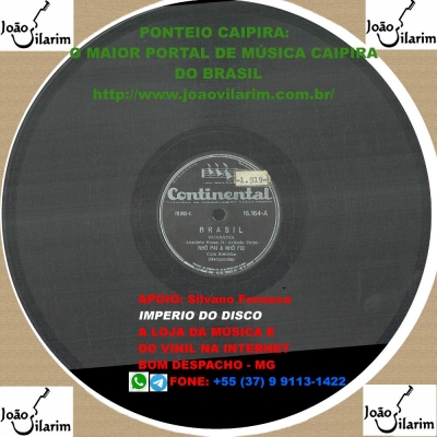 Nho Pai E Nho Fio - 78 RPM 1950 (CONTINENTAL 16164)