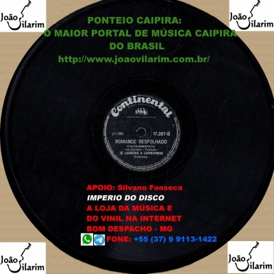 Zé Carreiro E Carreirinho - 78 RPM 1956 (CONTINENTAL 17287)