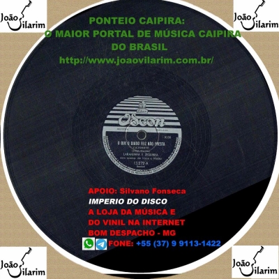 Laranjinha E Zequinha - 78 RPM 1952 (ODEON 13272)