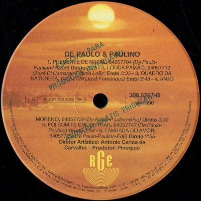 De Paulo e Paulino - 1990 (CARAVELAS 270339)