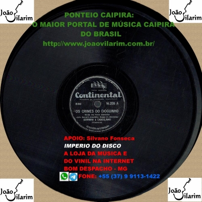 Serrinha E Caboclinho - 78 RPM 1950 (CONTINENTAL 16235)