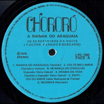 A Rainha Do Araguaia (CHORORO LPC 180)