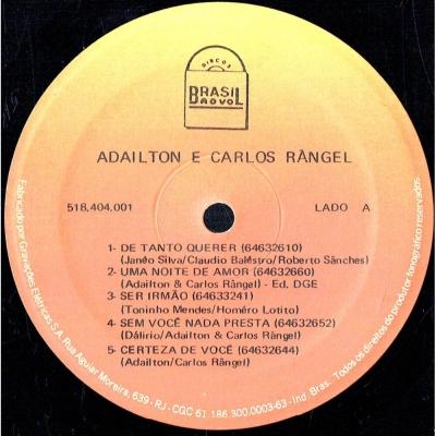 adailton e carlos rangel selo A