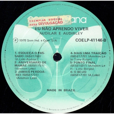 Eu Não Aprendo Viver (COELP 41146)