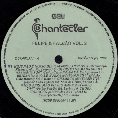 Felipe E Falcão (1991) Volume 4 (CHANTECLER 207405340)