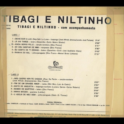 Tibagi E Niltinho (1969) (CHANTECLER CH 3219)