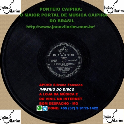 Palmeira E Luizinho - 78 RPM 1952 (RCA VICTOR 80-0916)